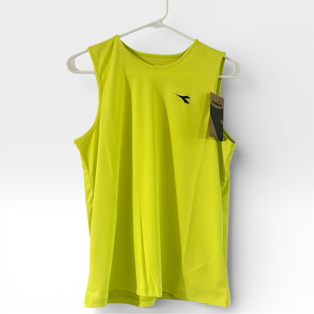 NWT Diadora J. Singlet Running Tank - Evening Primrose Yellow - Size XL